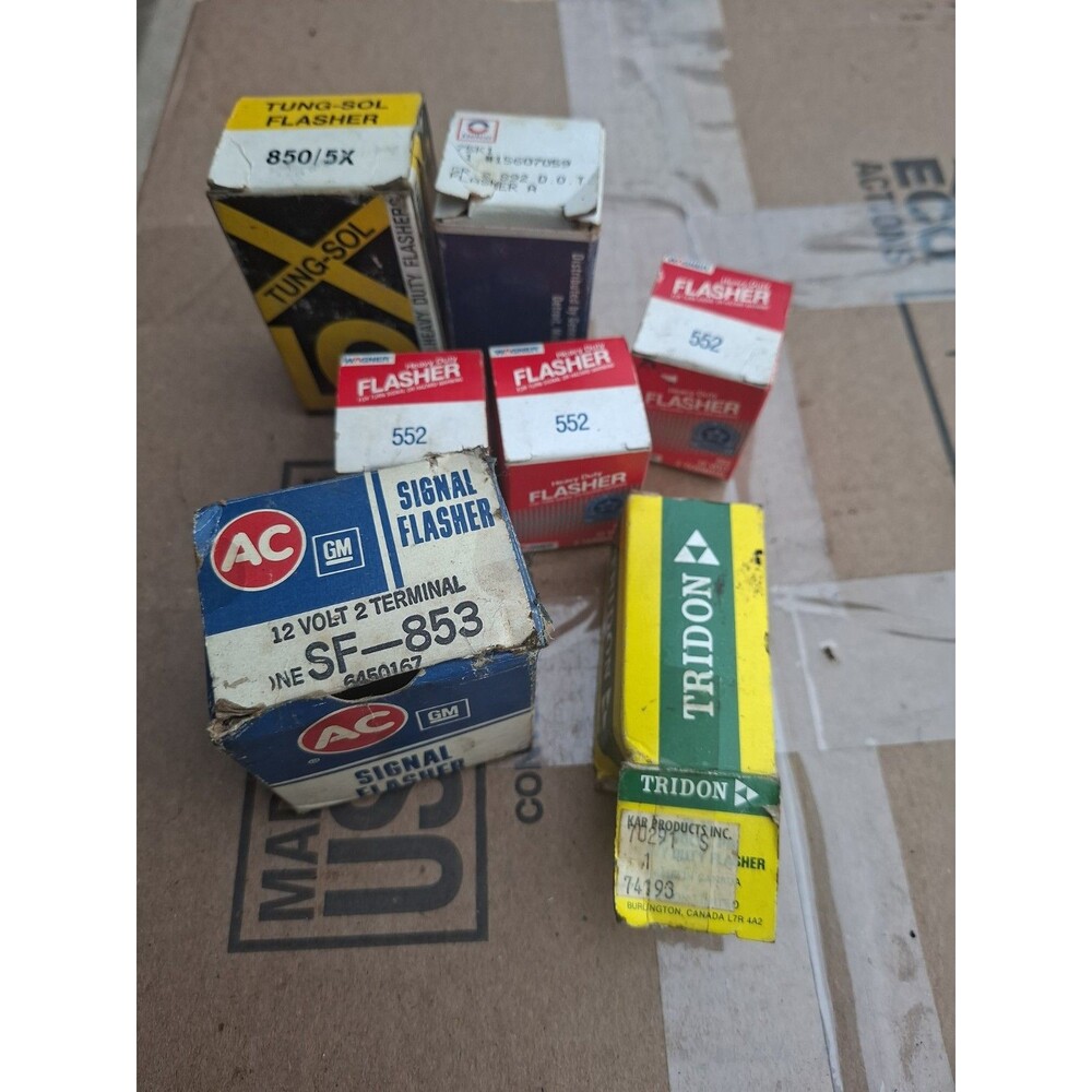 Vintage NOS Automotive Flasher Lot AC Delco SF-853 Tung-Sol 850/5X Wagner 552...